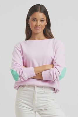 Est 1971 Classic Cotton Sweatshirt Powder Pink &amp; Apple Green