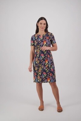 Vassalli Printed Lightweight Fitted Dress with Short Sleeve Brazil