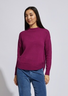 LD & Co Chunky Cotton Jumper Claret