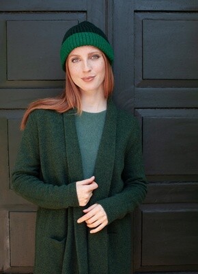 Manstead Mitty Lambswool Cardigan Cold Green