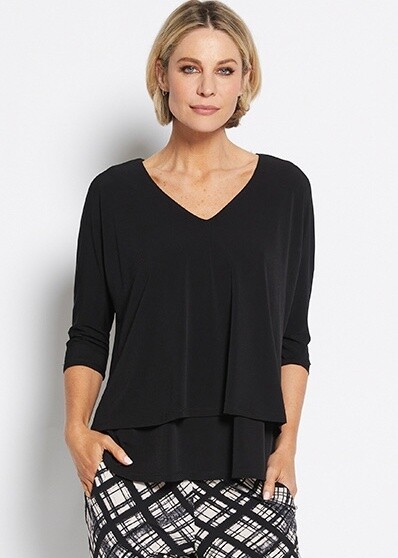 Philosophy Quad 3/4 Layer Tunic Black