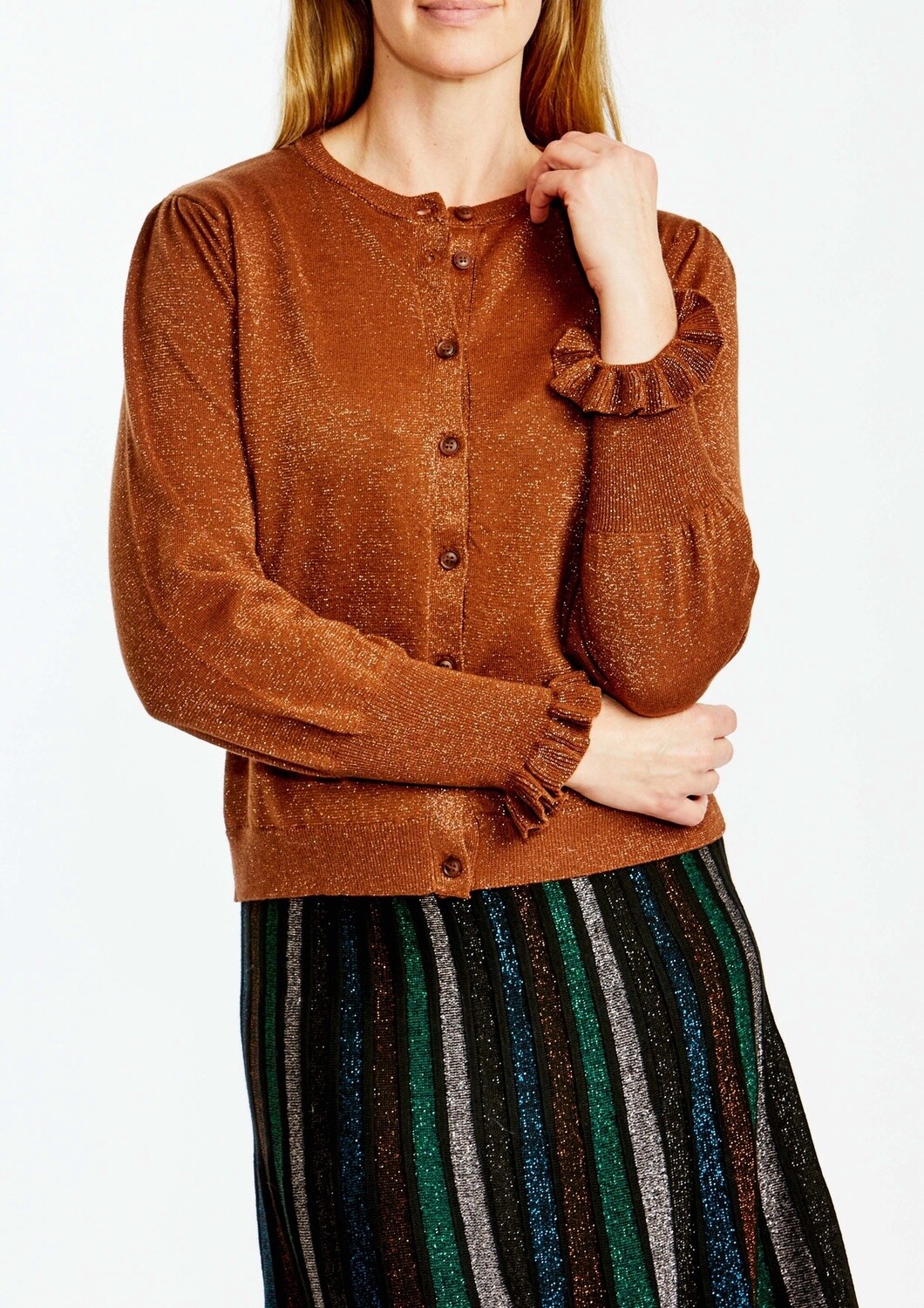 Ping Pong Lurex Cardigan Toffee