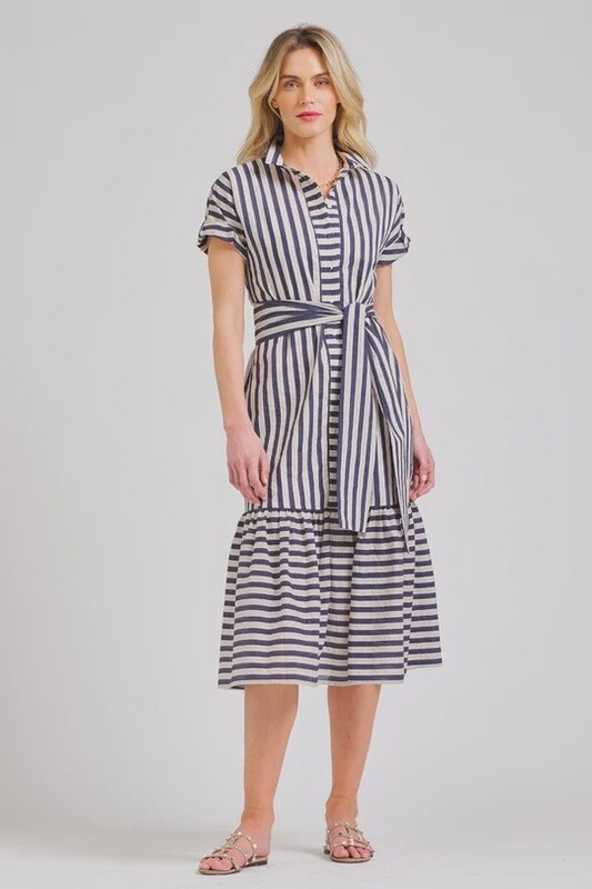 Shirty The Emma Dress Navy/ Stone