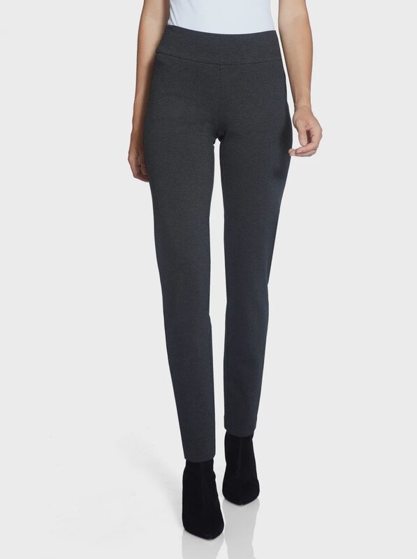 UP Ponte Basic 31 Inch Slim Leg Pant Dark Charcoal