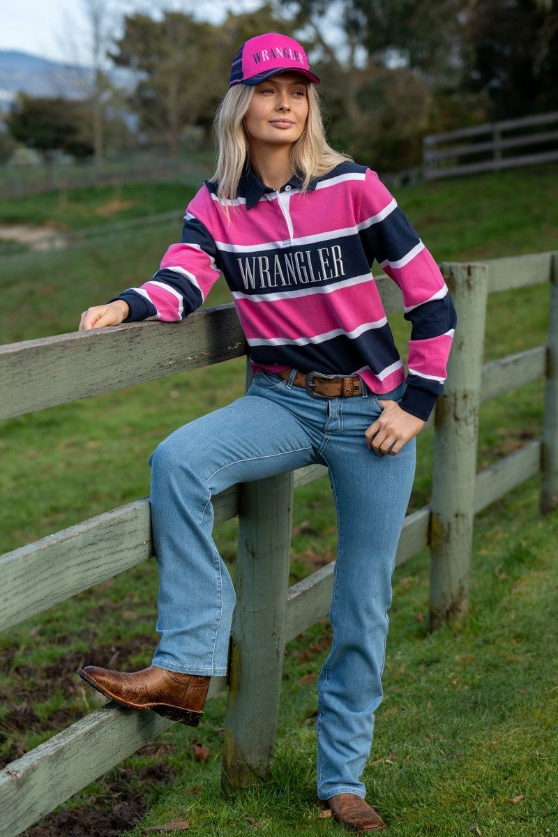 Wrangler Hattie Fashion Rugby Navy/Pink, Size: 8