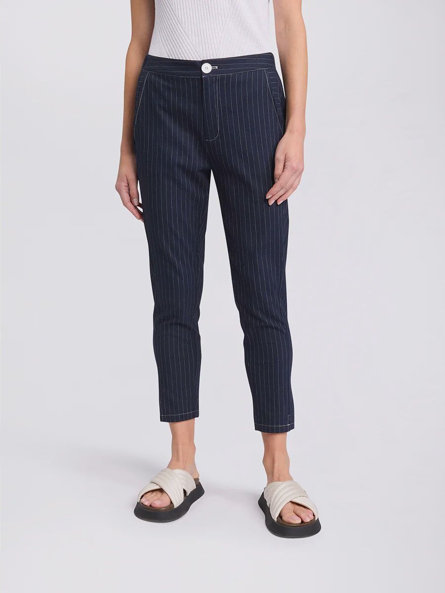 Marco Polo Pinstripe Pant Navy