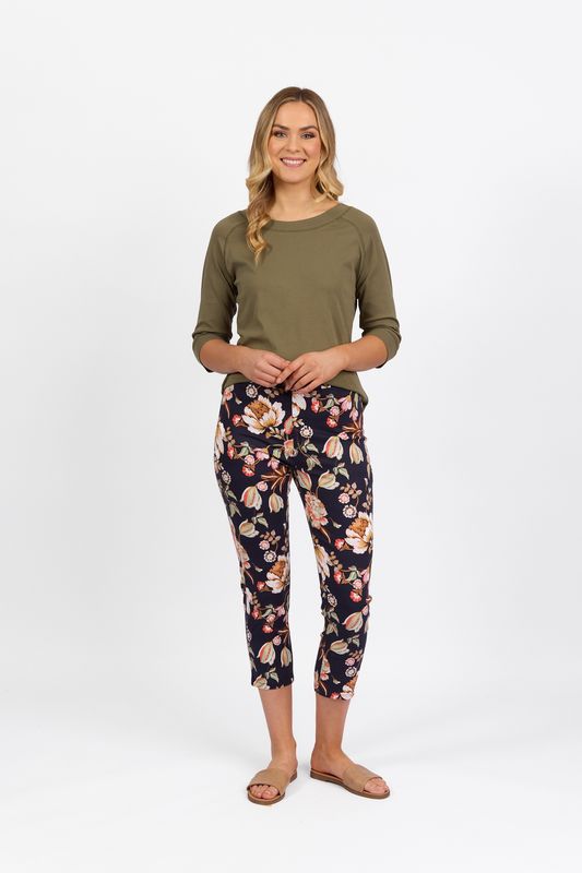 Vassalli Printed Skinny Leg 7/8 Pull On Freya 271LW