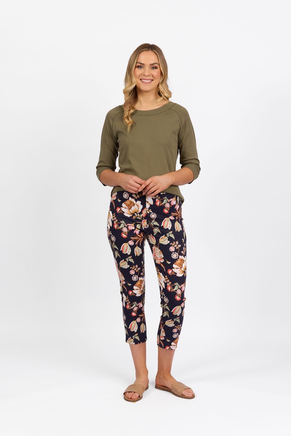 Vassalli Printed Skinny Leg 7/8 Pull On Freya 271LW