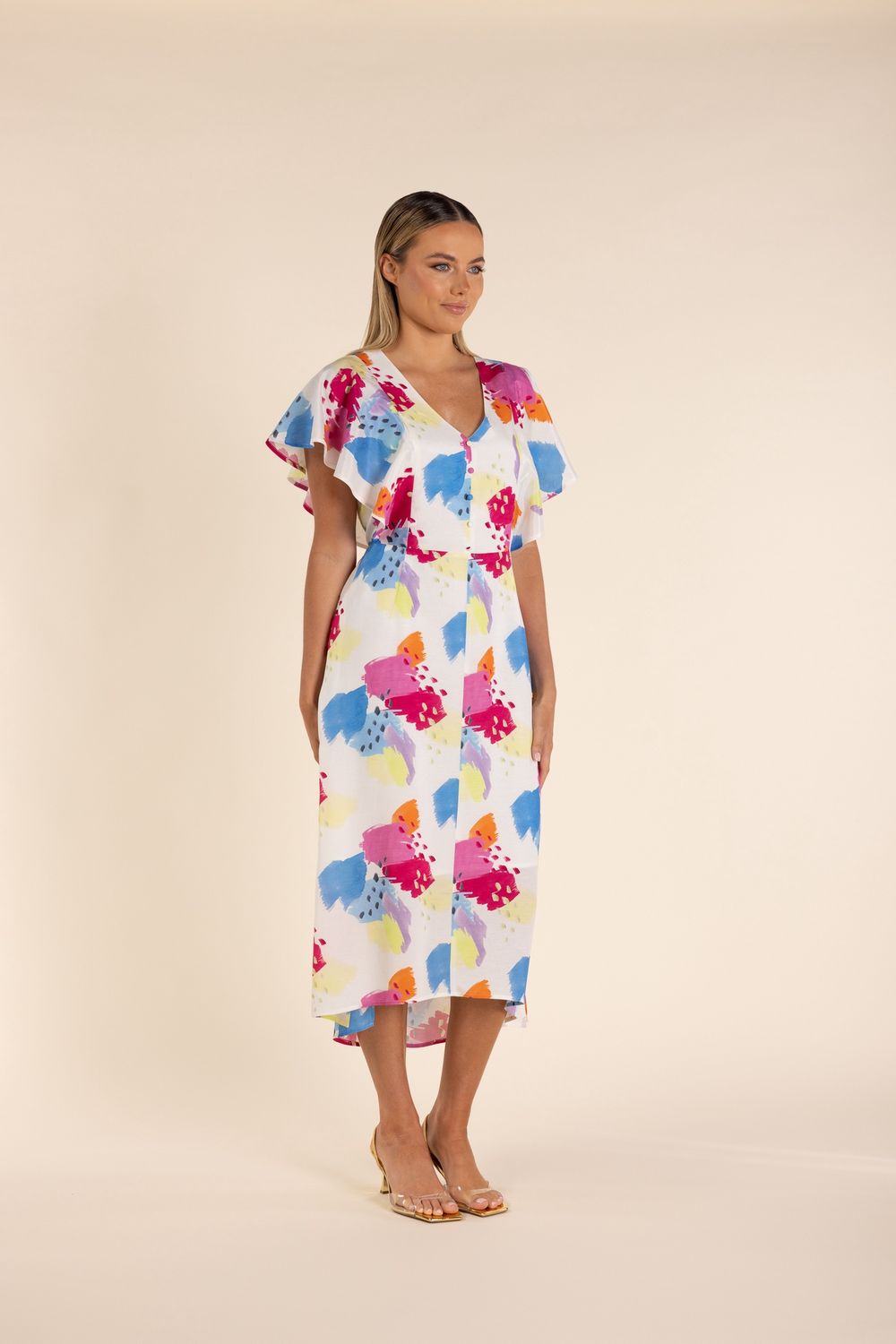 Two T&#39;s Art Print Long Line Dress