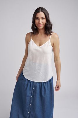 Cloth Paper Scissors Cotton Cami White