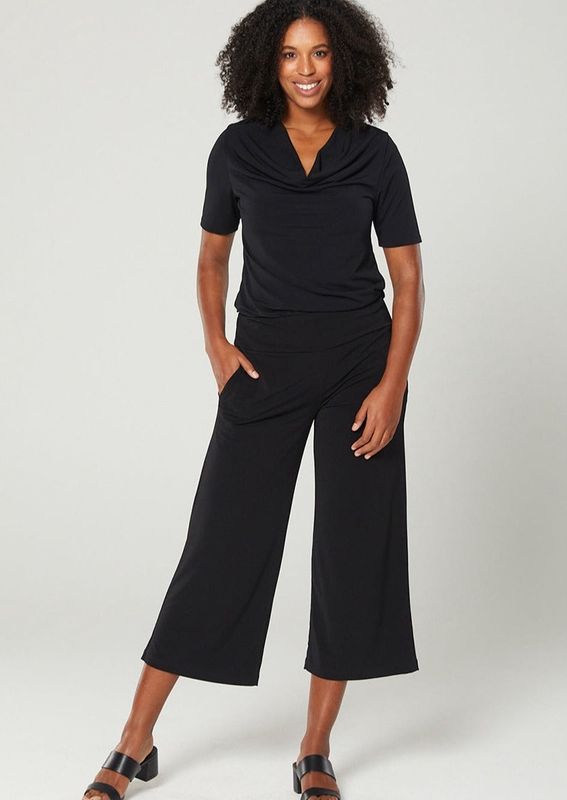 Philosophy Lundie Jersey Culotte Pant S24 Black