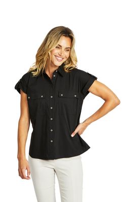 Ping Pong Leah Cargo Shirt Black