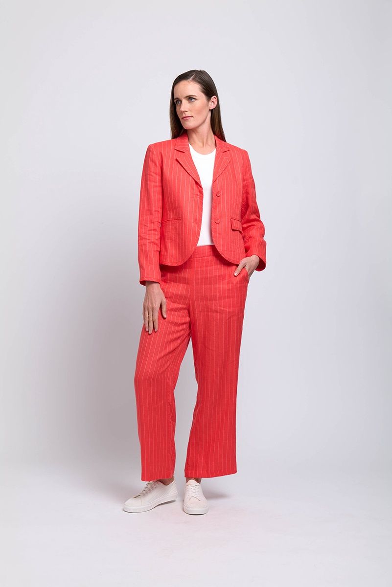 Foil Wide Variety Pant Papaya Stripe