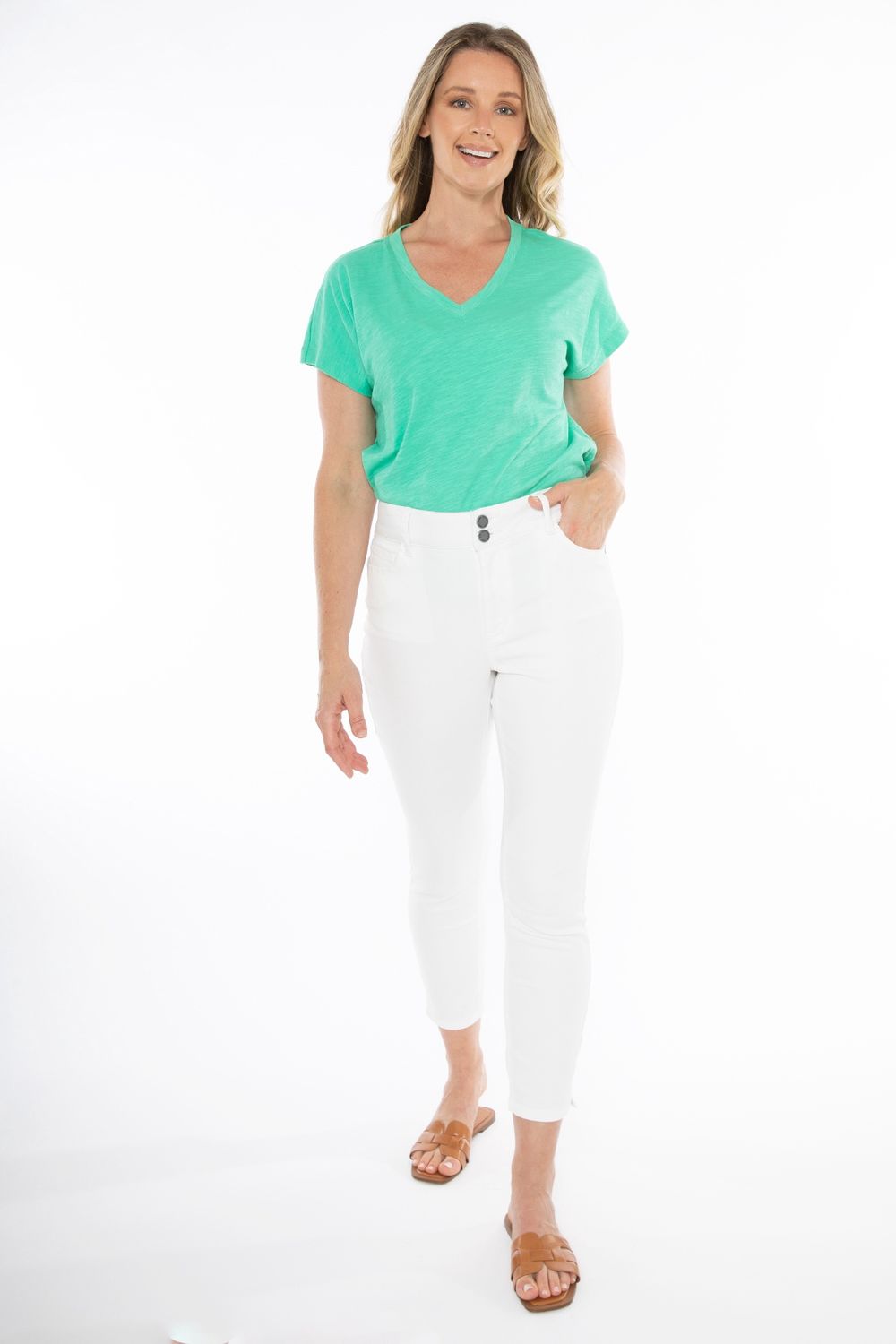 Jump Split hem Jean White