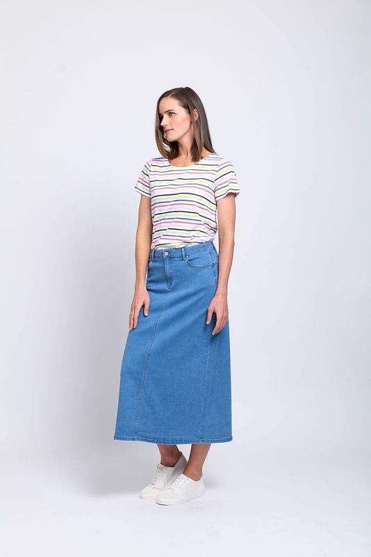 Foil Stevie Skirt Denim Wash