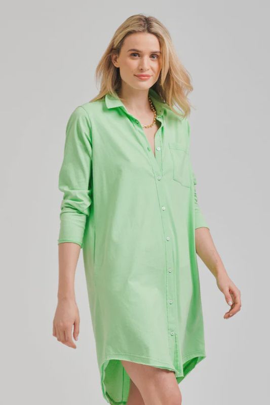 Shirty Raw Soft Jersey Dress Apple Green