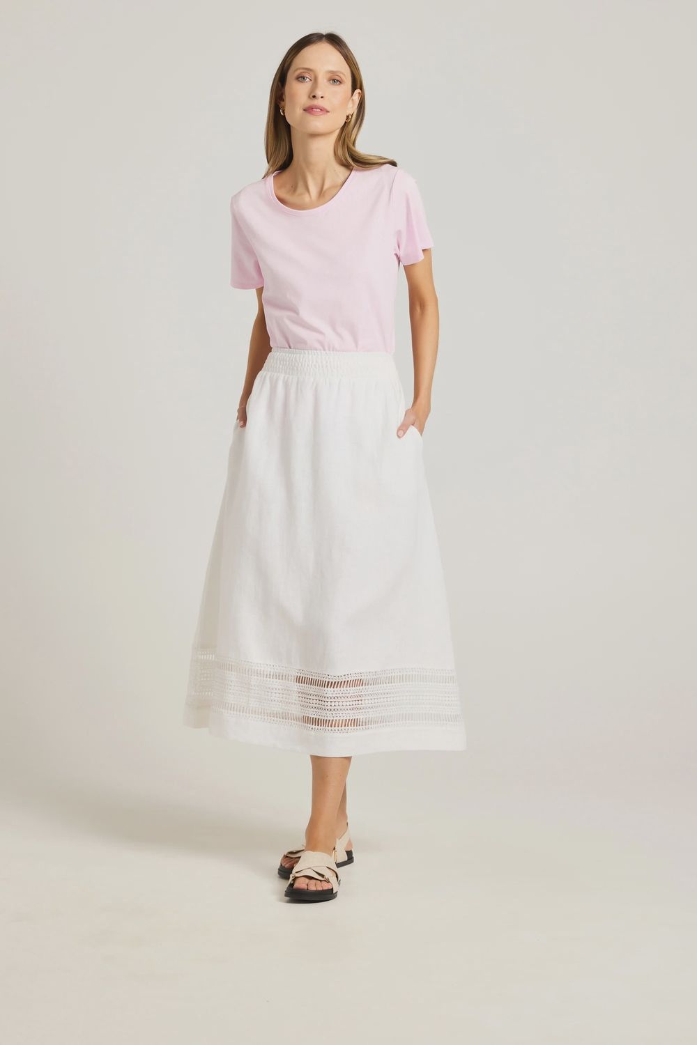 Yarra Trail Daisy Skirt White