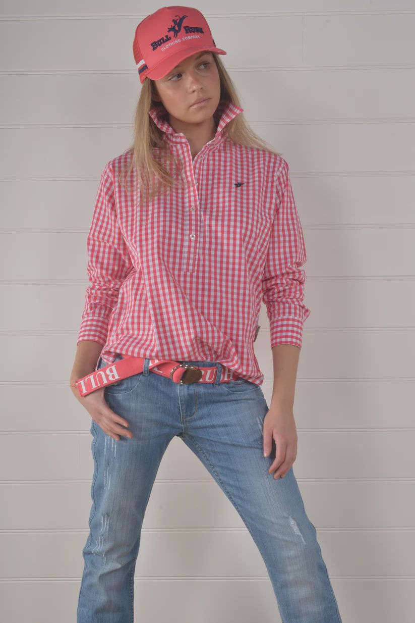 Bullrush Seascape Blair Gingham Shirt Pink