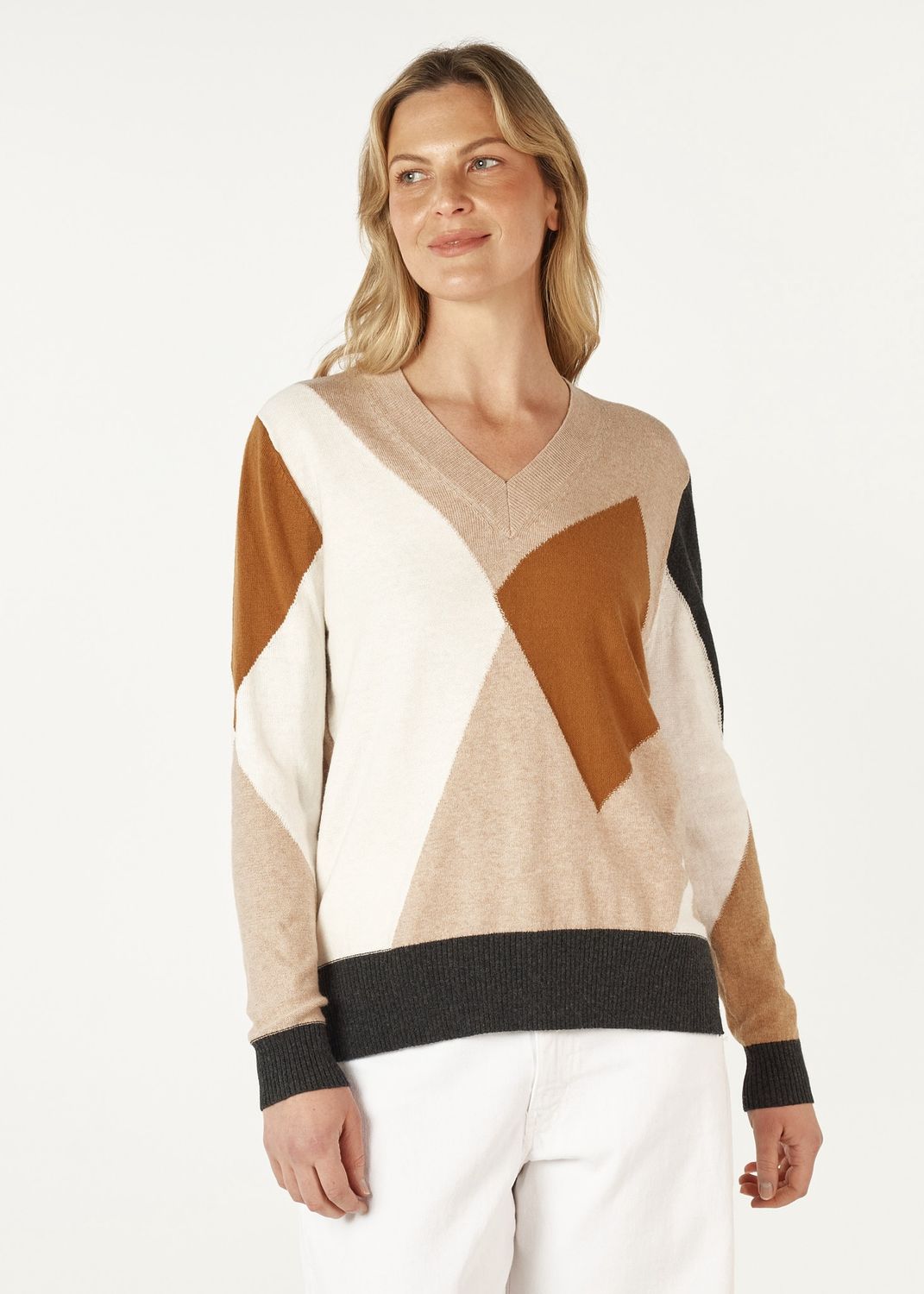 Zaket &amp; Plover Diamond Dapper V Jumper