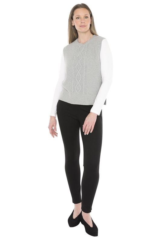Jump Cable Vest Grey Marl