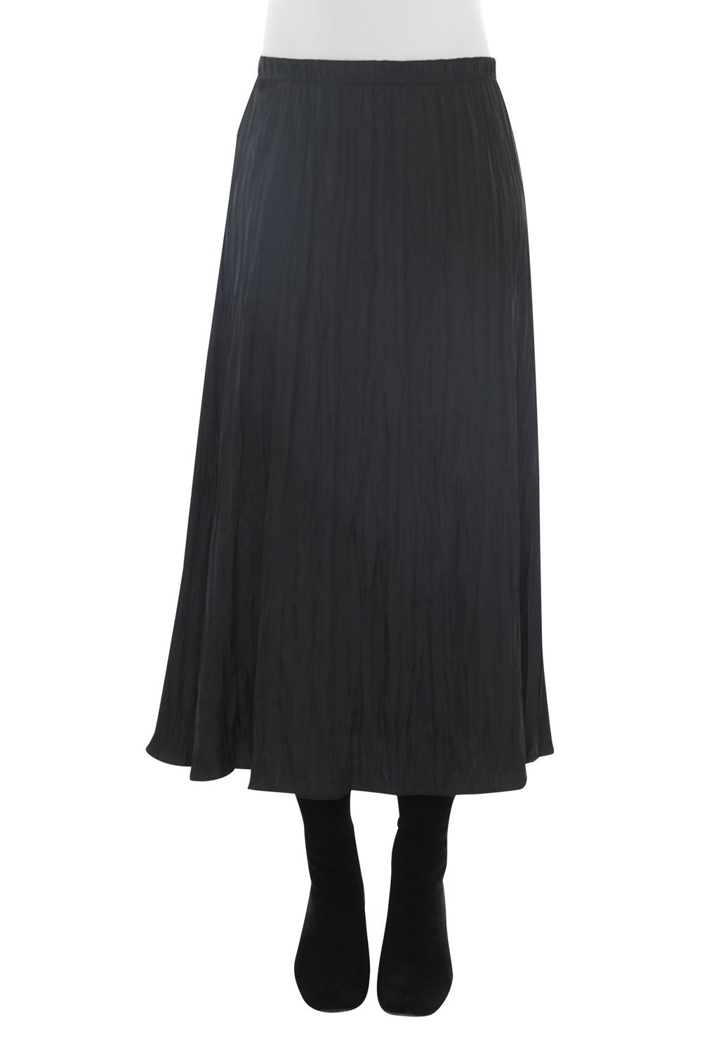 Jump Pleated Pull on Skirt Black