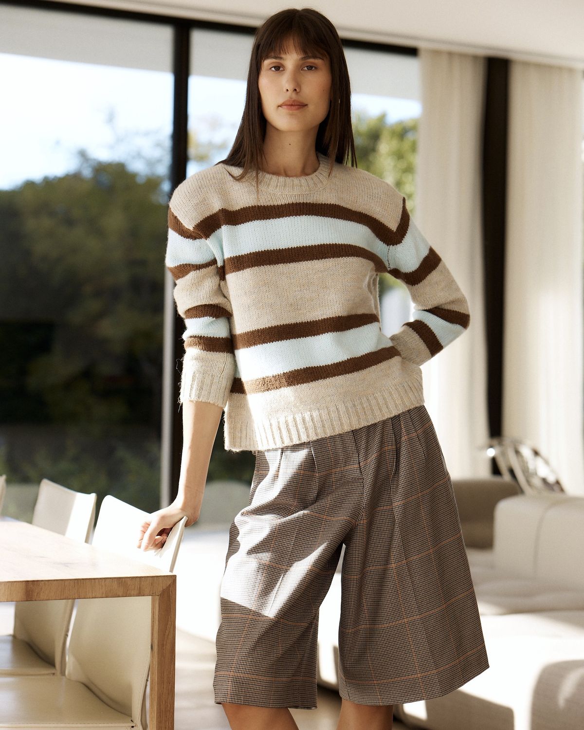 LD + Co Lofty Stripe Jumper Oat