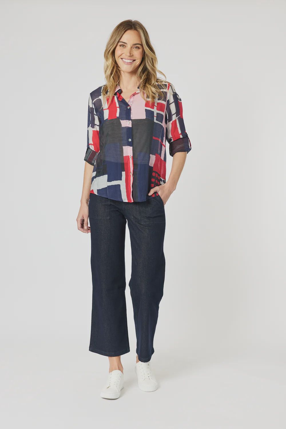 Gordon Smith Brighton Top Navy Multi
