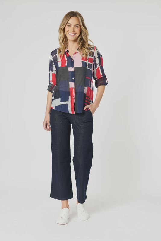 Gordon Smith Brighton Top Navy Multi
