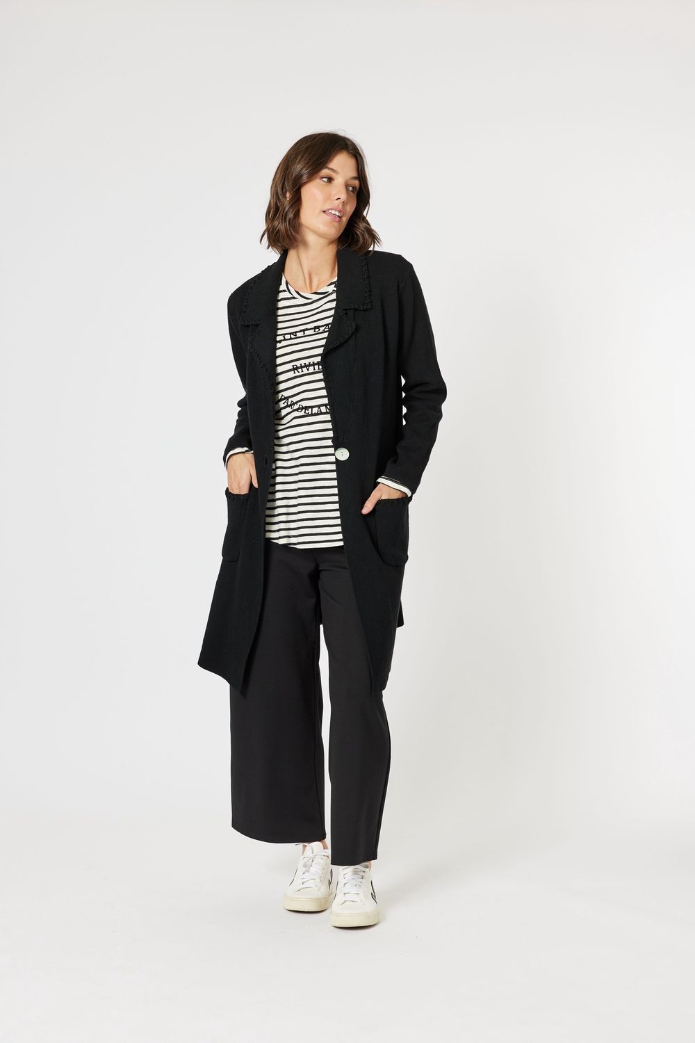 Clarity Cosy Coatigan Black