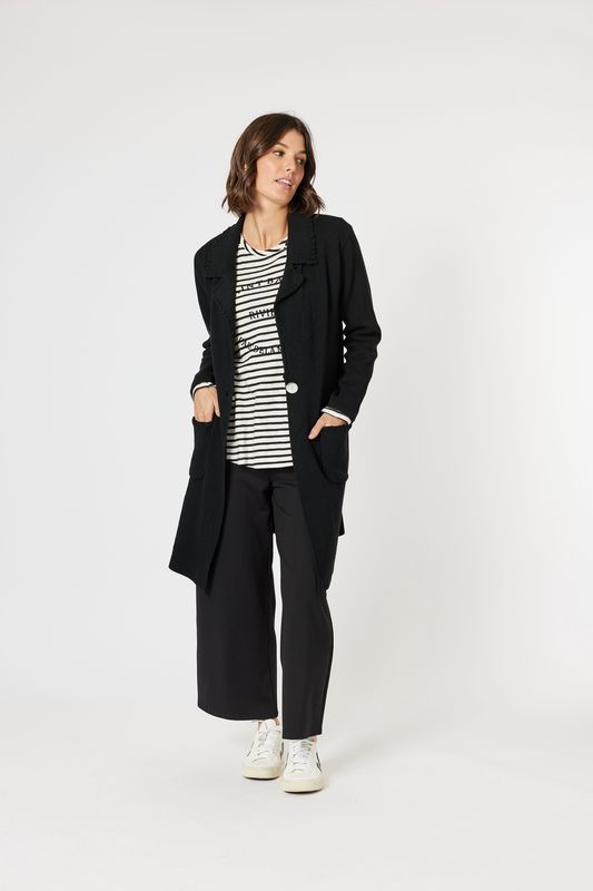 Clarity Cosy Coatigan Black