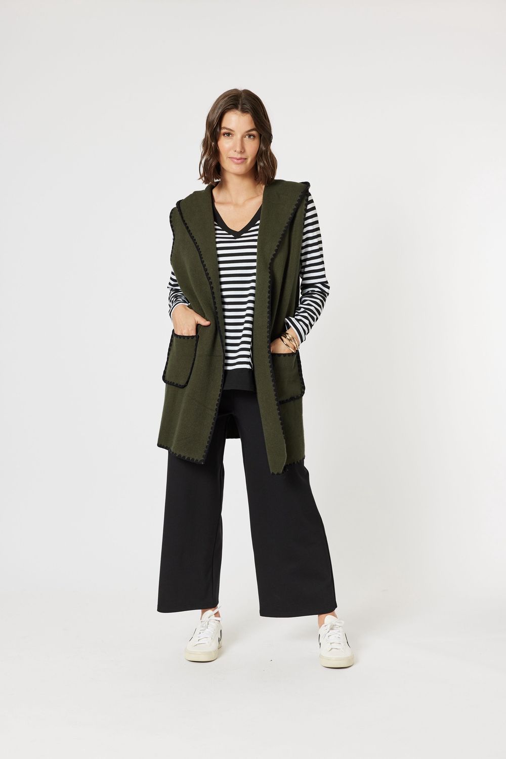 Clarity Cosy Vest Khaki