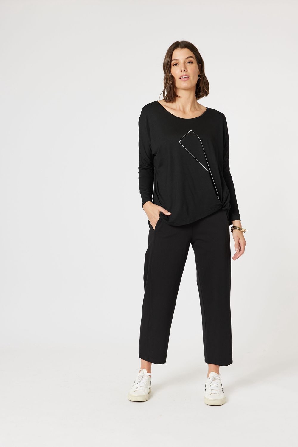 Clarity Sky Ponte Pant Black