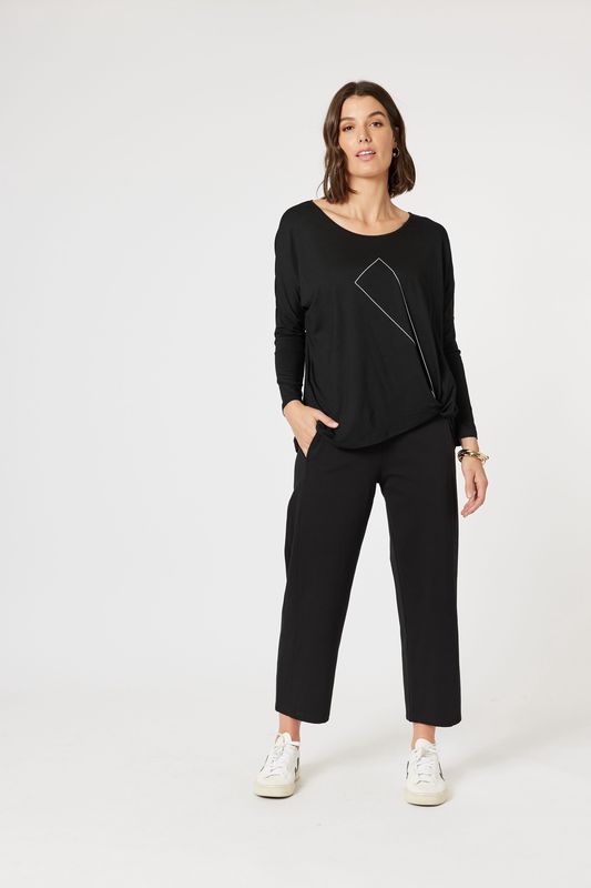Clarity Sky Ponte Pant Black