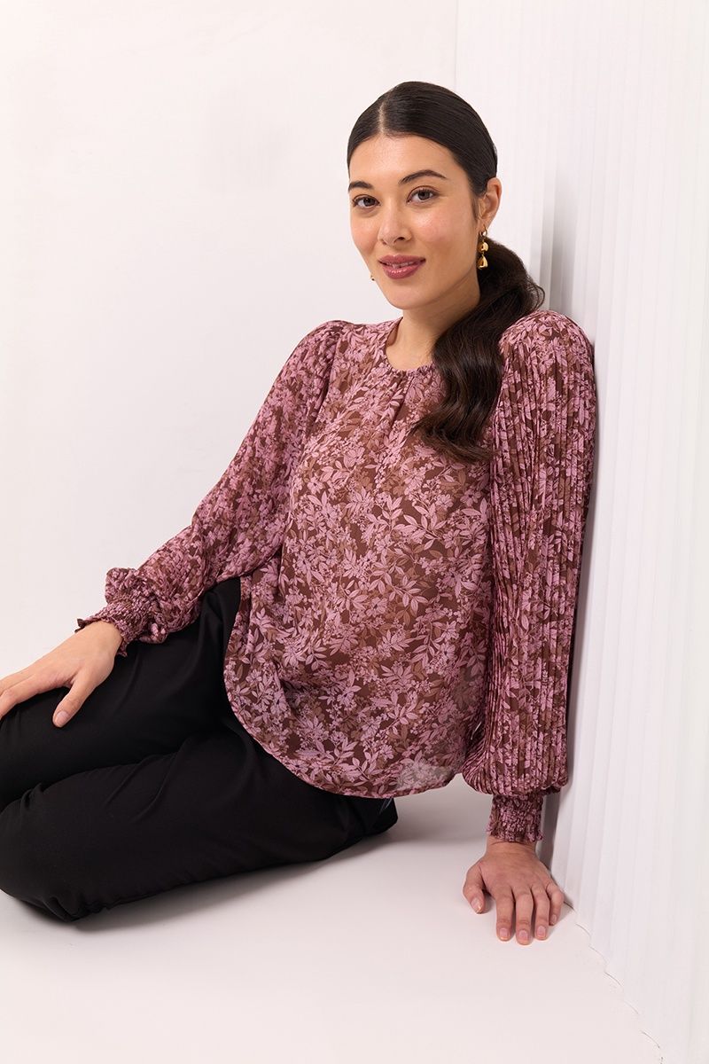 Foil Pleats To Meet You Blouse Enchanting
