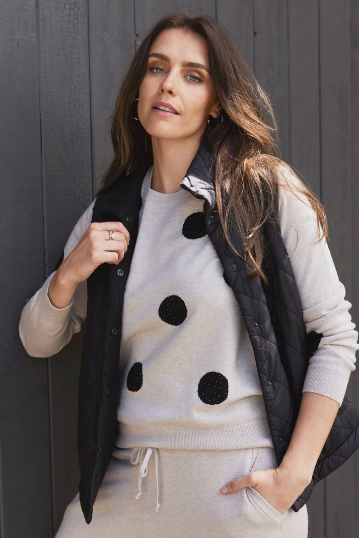 Jump Reversible Quilted Vest Black