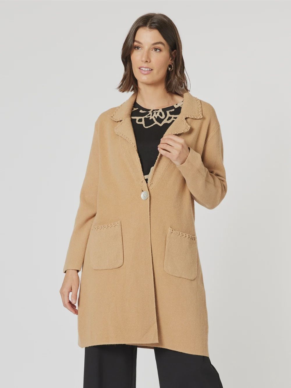 Clarity Cosy Coatigan Caramel