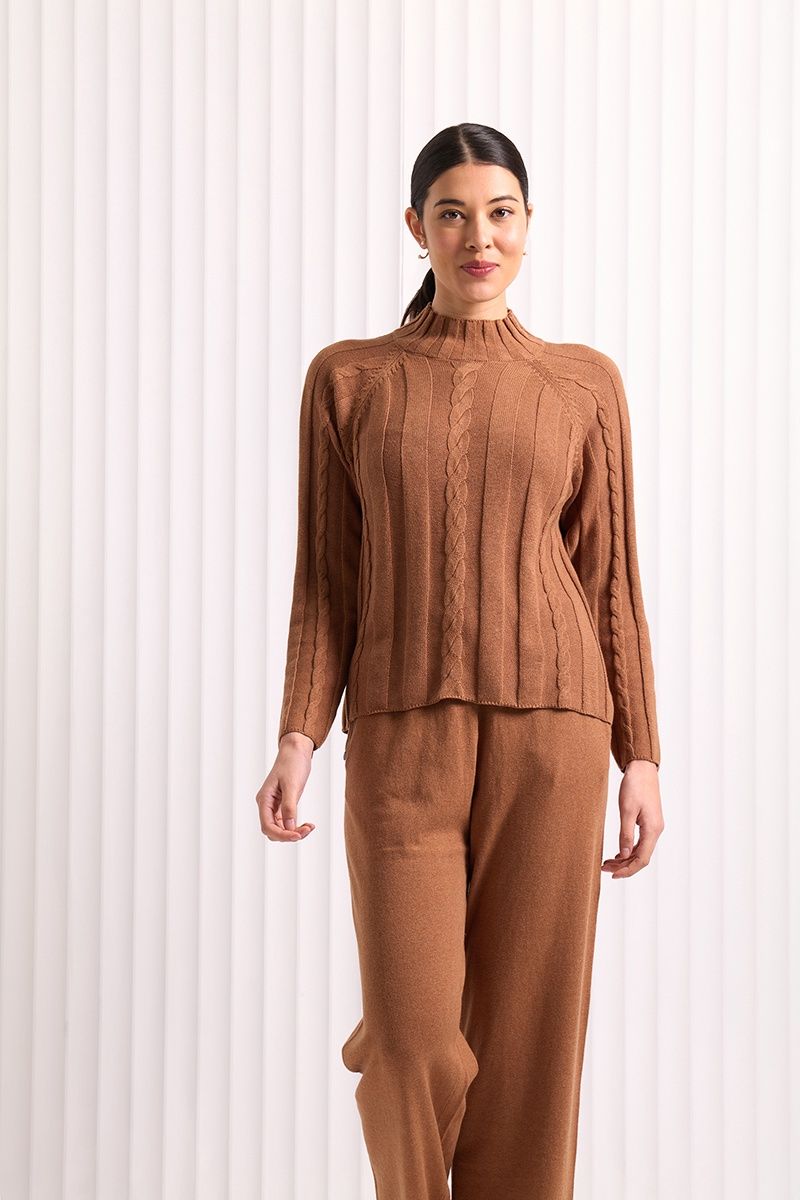 Foil Feeling Connected Sweater Caramel