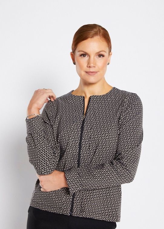 Philosophy Long Sleeve Zip Up Jacket Zappo Signature Praline