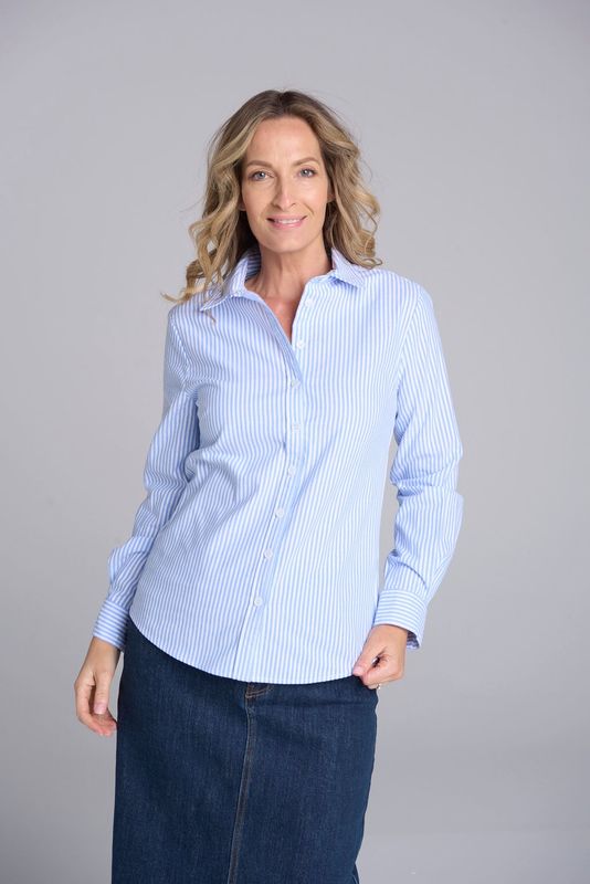 Goondiwindi Stripe Regular Fit Shirt Blue/White