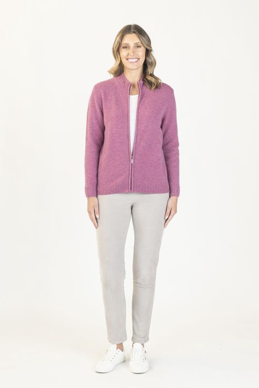 Bromley Zip Cardigan Wisteria
