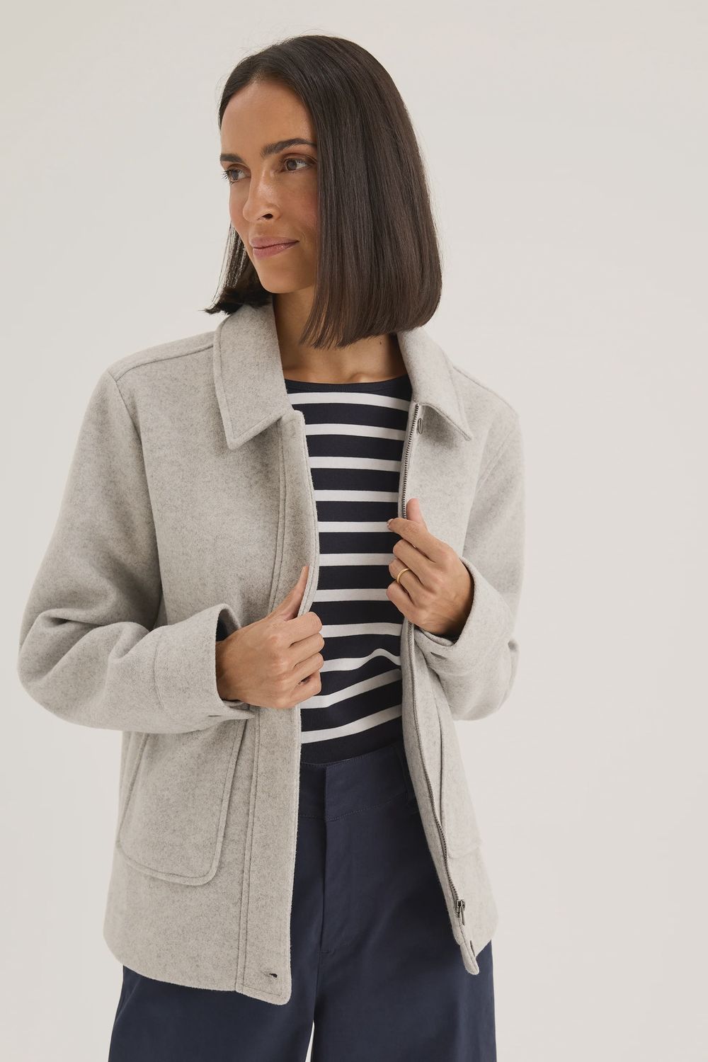 Yarra Trail Silver Marle Accent Jacket