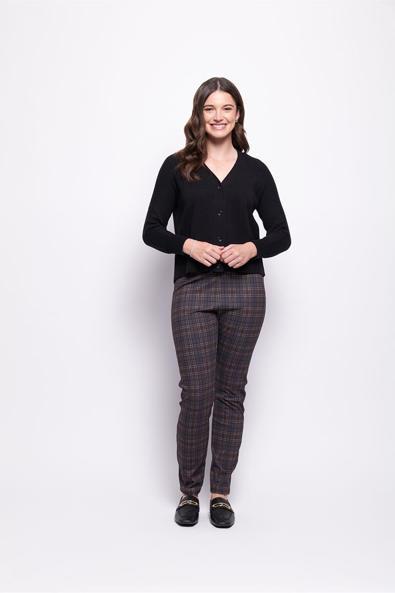 Foil Rib Tickling Cardigan Black