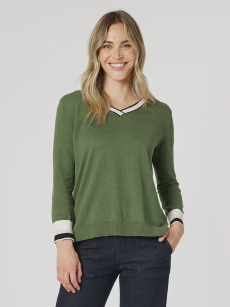 Gordon Smith Harvard Jumper Khaki