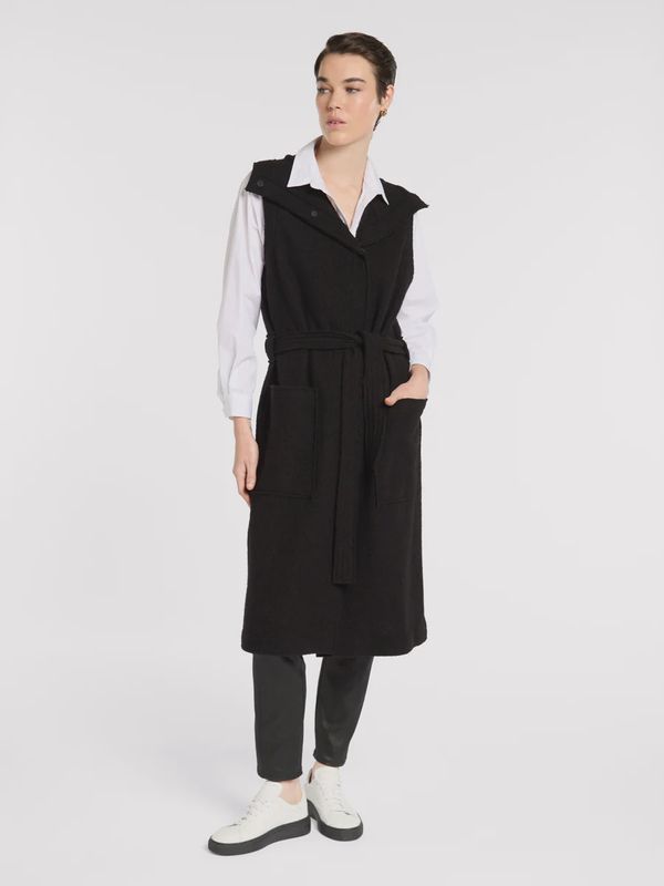 Marco Polo Boiled Wool Black Wrap Vest