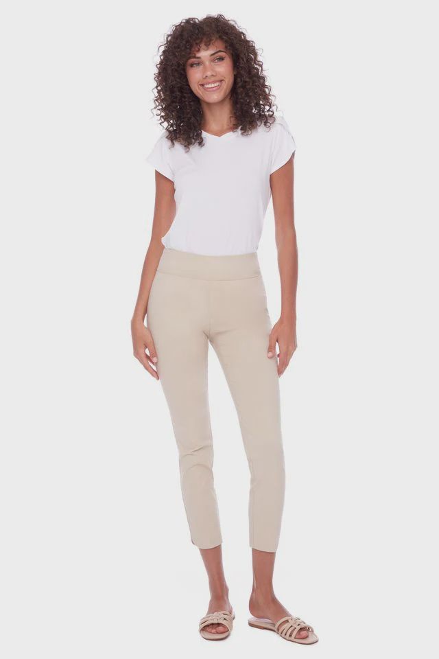 UP! Basic 28 inch Petal Slit Pant Stone