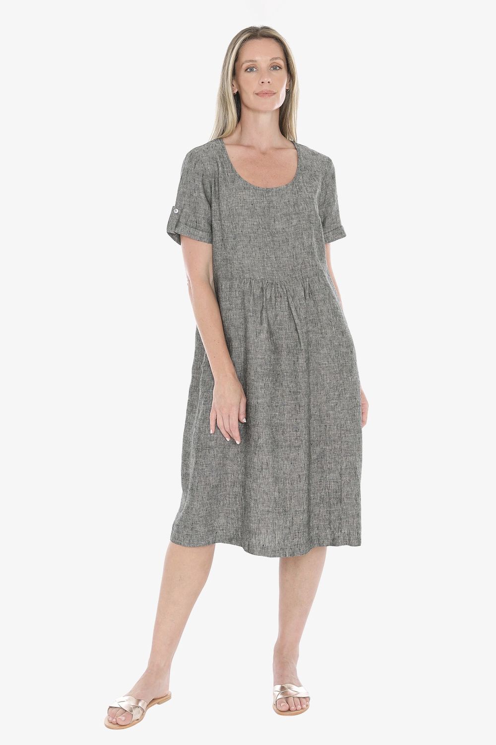 Jump Gather Waist Dress Blackstone