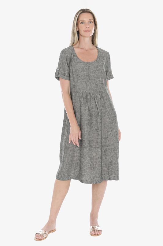 Jump Gather Waist Dress Blackstone