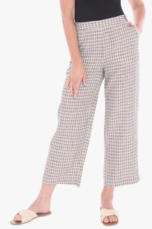 Jump Grid Check Pant Sand/ Ink