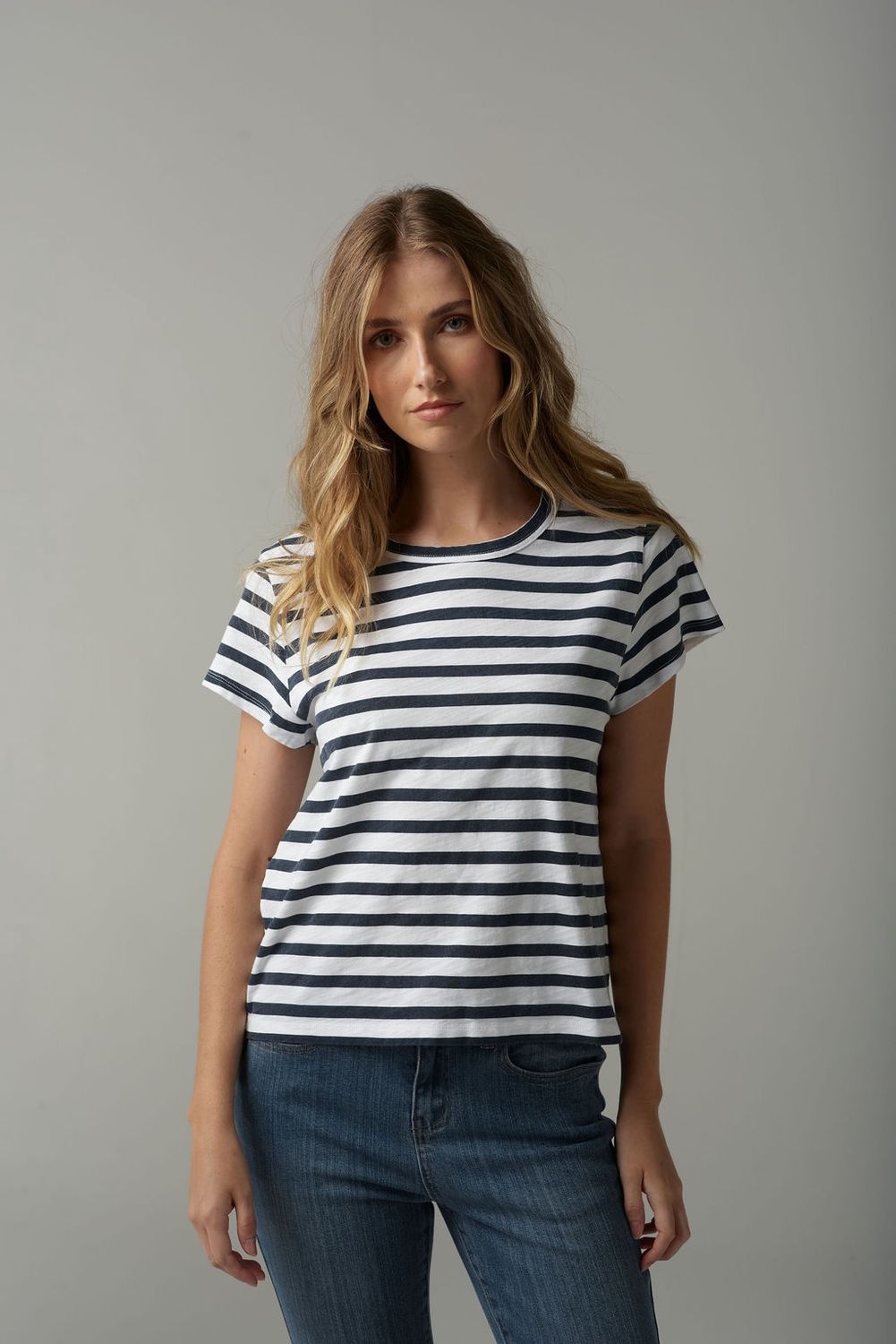 Cloth Paper Scissors Stripe Basic Tee Parisian Navy
