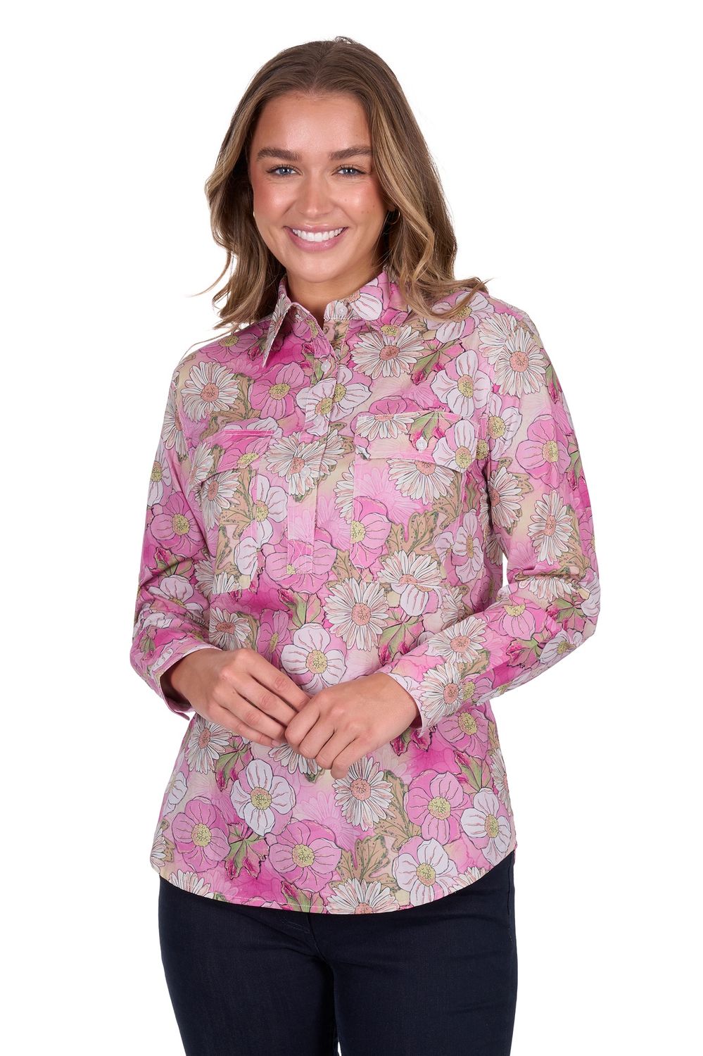 Thomas Cook Etta 1/2 Plkt Shirt Pink